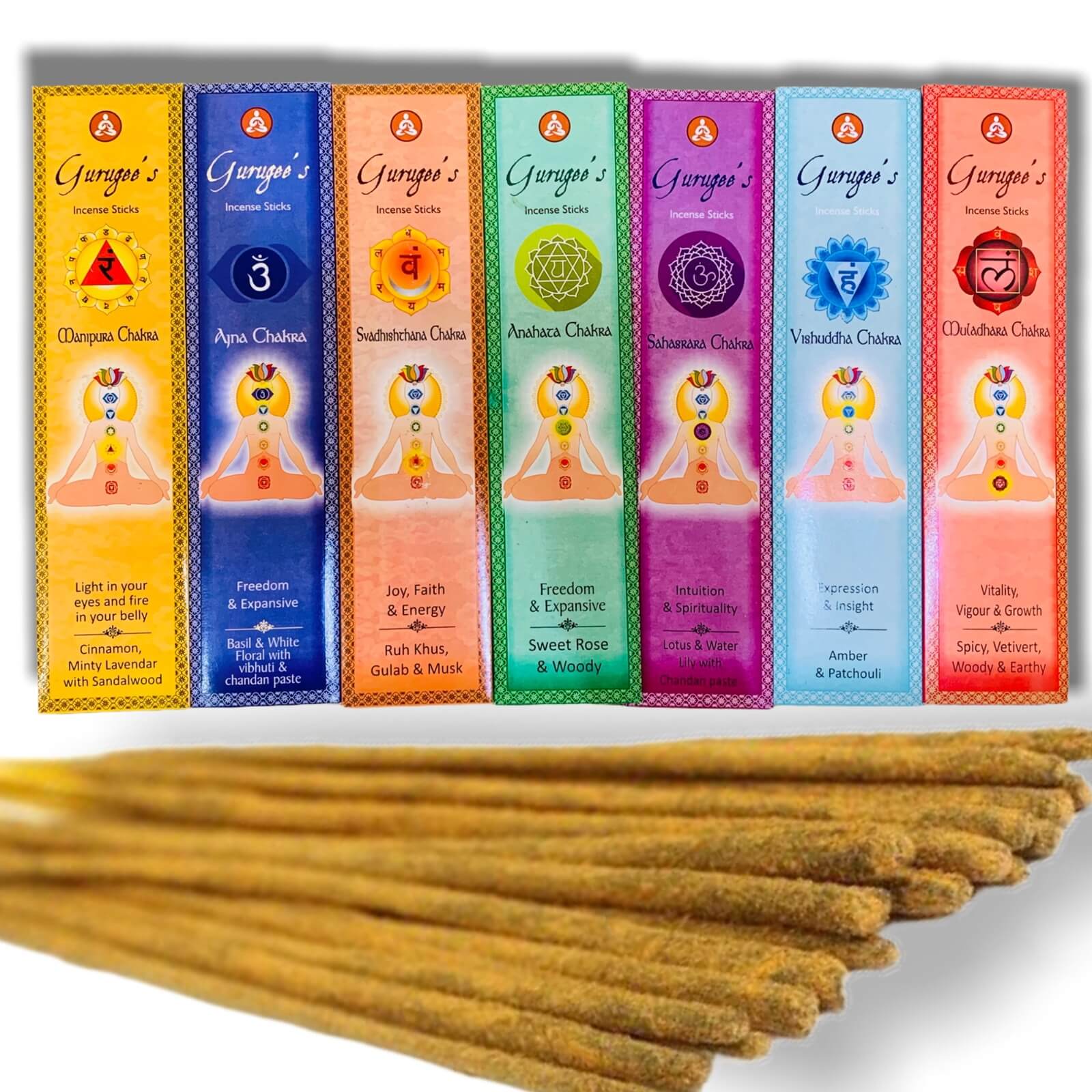 7 Chakra Incense Sticks