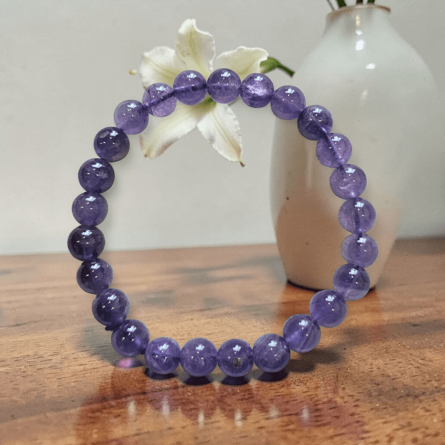 💜 Amethyst Crystal Bracelet  - Intuition, Spiritual Growth & Protection