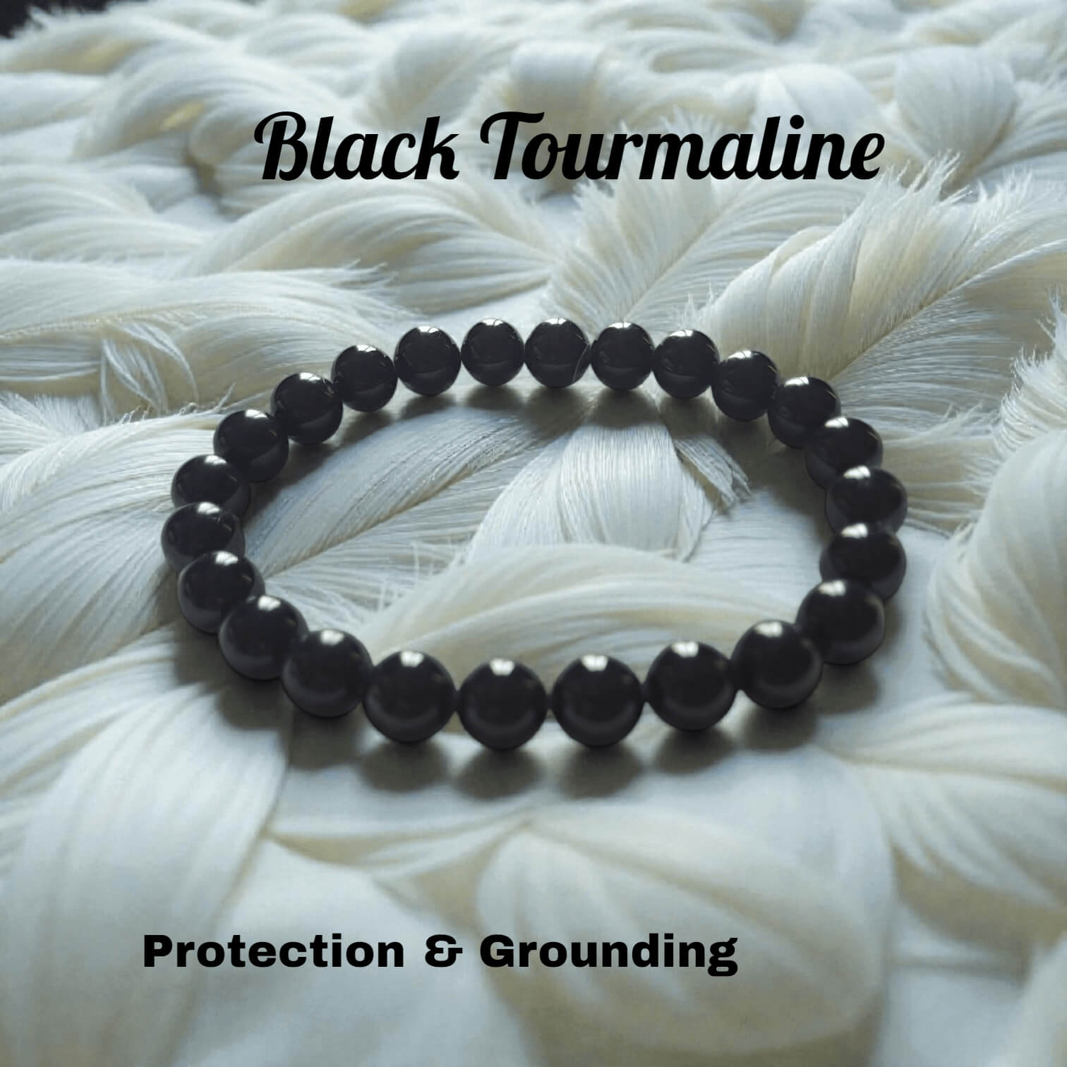 🖤 Black Tourmaline Crystal Bracelet  - Powerful Protection & Negative Energy Shield
