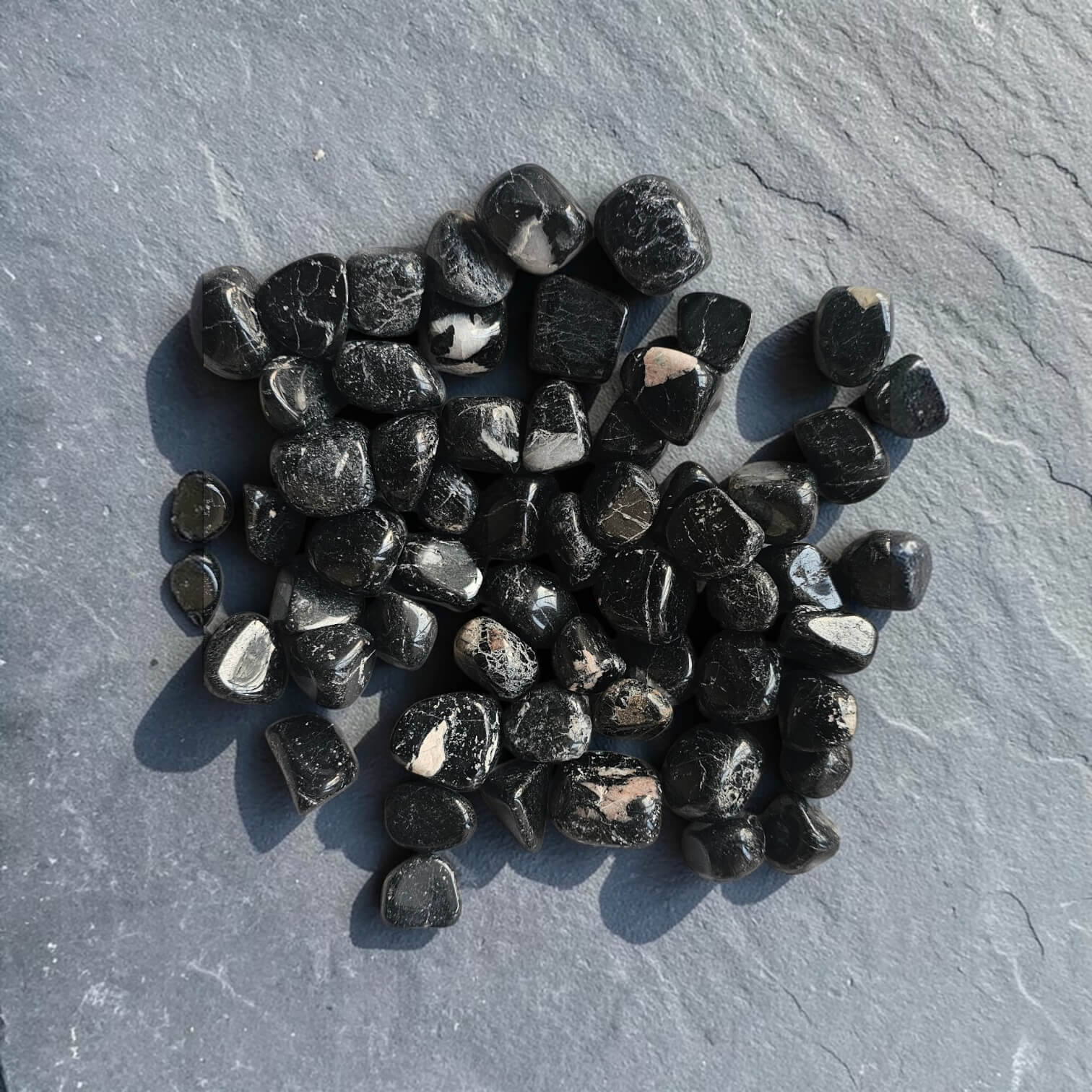 Black Tourmaline Crystal Tumbles