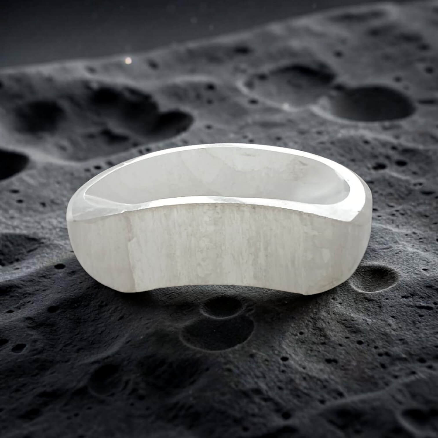 Moon Shape Selenite Charging Bowl
