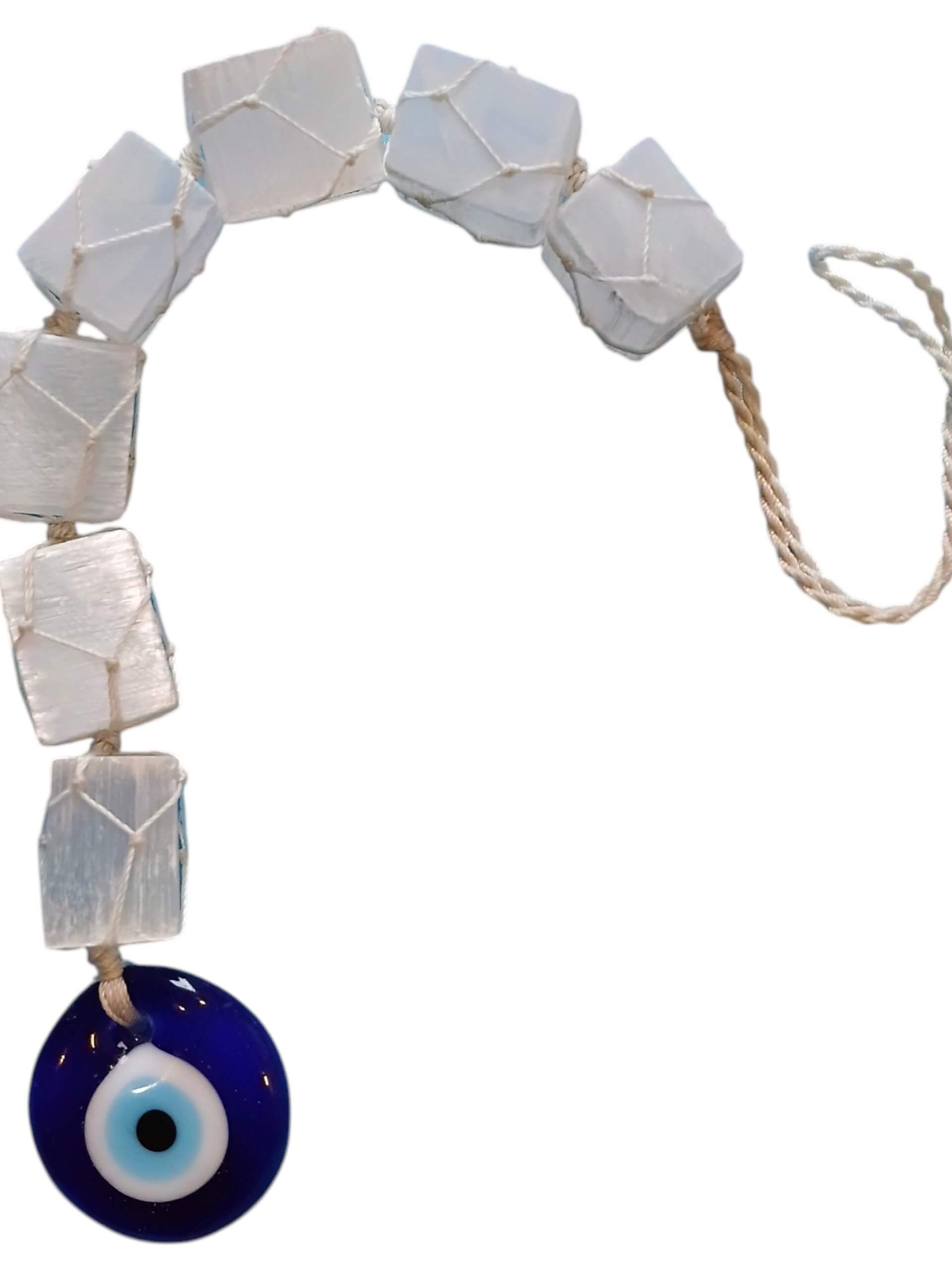 Selenite Evil Eye Hanging