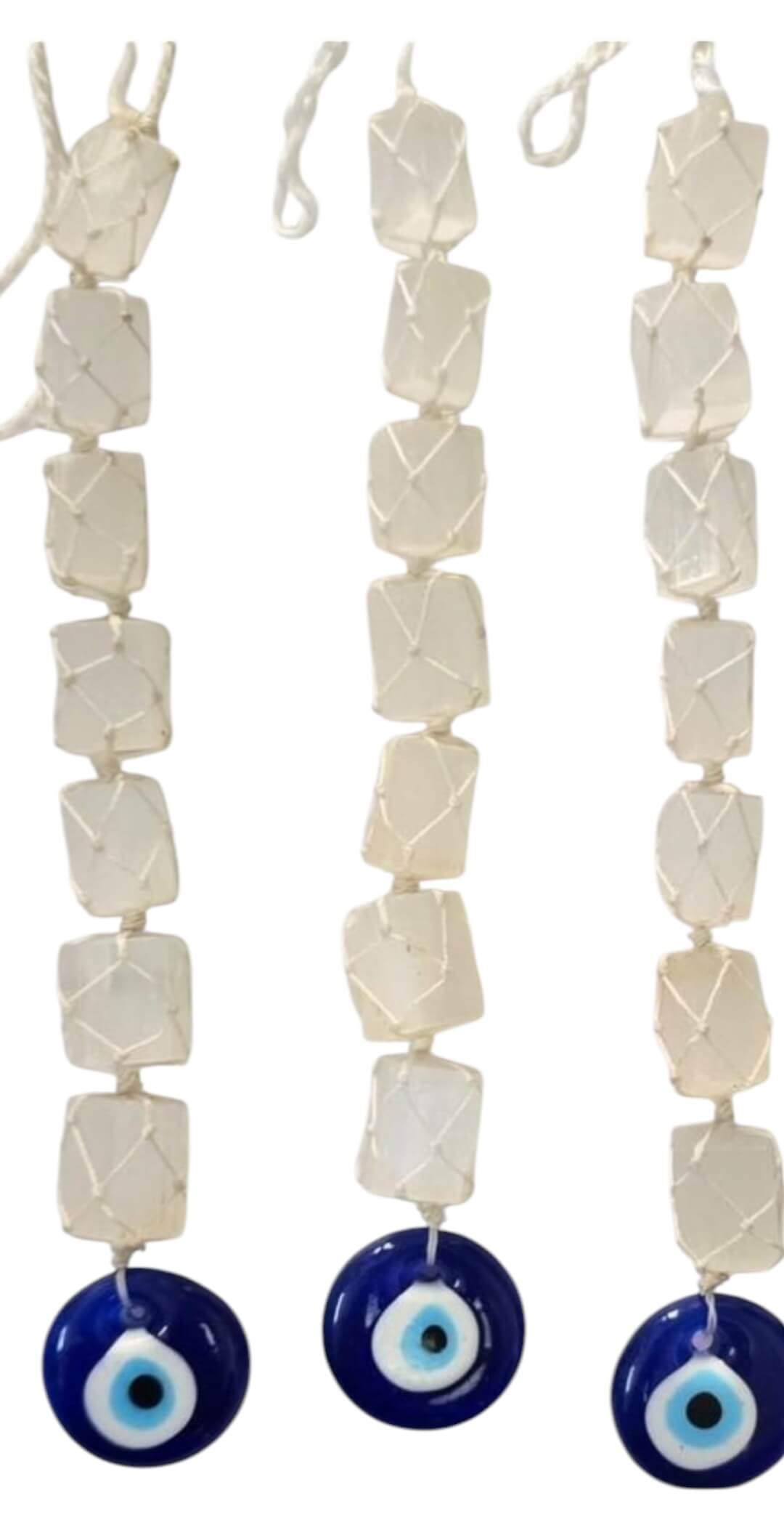 Selenite Evil Eye Hanging